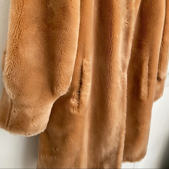 Vintage French Brown Plush Faux Fur Teddy Coat - Picture 6 of 11